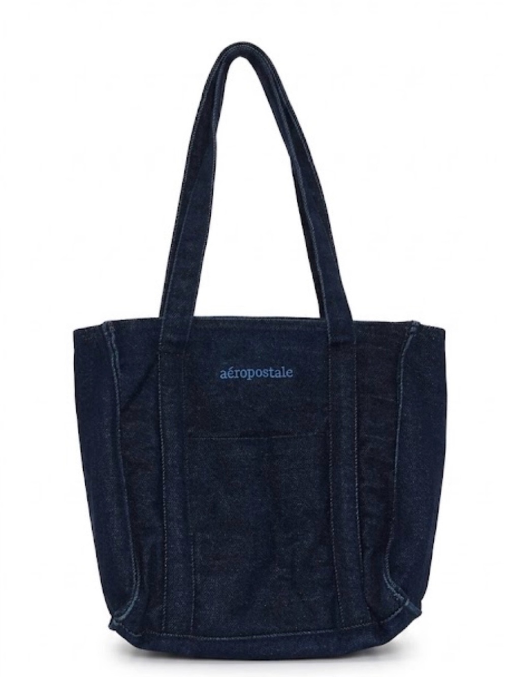 Y2K Aéropostale Blue Jean Denim Mini Tote Bag Snap Close Zipper Girl Pocket Cute